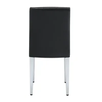 Lot de 4 chaises de salle à manger, style luxe européen, patins antidérapants et silencieux, 42x46x89 cm, Noir+Argent(m-11)