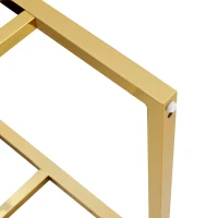 Lot de 2 tabourets de bar nordiques, design carré moderne, imperméable et facile à nettoyer, 48x53.3x91.4 cm, Blanc+Or(m-8)