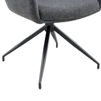 Chaise pivotante de salle, manger style luxe léger européen, lot de 2, patins antidérapants, 55x50x85 cm, Gris foncé(m-8)