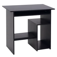 HOMCOM Computertisch, Schreibtisch, Bürotisch, Gamingtisch, Kinderschreibtisch PC-Tisch, Schwarz, 80 x 45 x 75 cm(m-12)