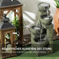 Outsunny tuin fontein kleine vintage met verstelbare snelheid Zwart(m-4)