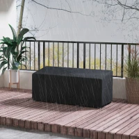 Outsunny Rectangular Patio Garden Furniture Cover Waterproof for 3 Seater Sofa Bistro Set, UV Resistant Protection 600D Oxford Fabric Rattan Lounge Clean Cover, 190 x 72 x 76cm, Black(m-10)