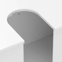 HOMCOM Wastafelonderkast, modern vrijstaand badkamermeubel met U-vormige uitsparing en verstelbare plank, wit(m-13)