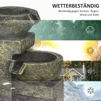 Outsunny tuin fontein kleine vintage met verstelbare snelheid Zwart(m-7)