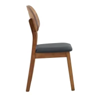 Lot de 2 chaises de salle à manger modernes, poignée de transport et assise rembourrée, facile à nettoyer, 50x44x88 cm, Noir(m-9)
