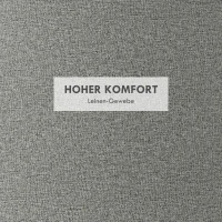 HOMCOM Ronde Opbergpoef met bekleding, linnen, verborgen opbergruimte, omkeerbare deksel, 56 cm x 56 cm x 42 cm, Grijs + Natuurlijk(m-6)