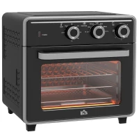 HOMCOM 20L 90-230℃ Mini Convection Oven, with Air Fry Function - Black(m-11)