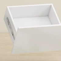 HOMCOM Lot de 2 Tables de Chevet, Tables d'Appoint avec 2 Tiroirs, Façades à Haute Brillance, Plateau Large, 40x40x58cm, Blanc(m-12)