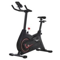 HOMCOM Cyclette da Casa Magnetica Professionale da Camera, Bicicletta Indoor in Acciaio e ABS con Sellino Regolabile, 102x50x120cm, Nero(m-11)