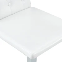 Lot de 4 chaises de salle à manger, style luxe européen, patins antidérapants et silencieux, 42x46x89 cm, Blanc+Argenté(m-7)