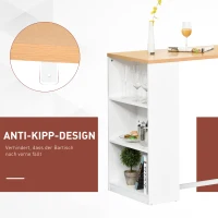 HOMCOM klapbureau met 6 vakken boekenkast met 3 planken computertafel kantoortafel E1 spaanplaat metalen frame donkergrijs 98 x 51 x 153 cm(m-5)
