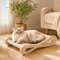 PawHut 2 in 1 Sisal Cat Scratcher Bed Cat Scratching Board and Lounger 60 x 35 x 13 cm Cream White(m-2)
