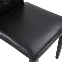 Lot de 4 chaises de salle à manger, style luxe européen, patins antidérapants et silencieux, 42x46x89 cm, Noir(m-6)