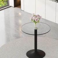 Piètement de table en métal robuste, fixation stable et montage rapide, 60x60x92 cm, Noir(m-1)