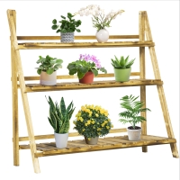 Outsunny Portapiante pieghevole portavasi 100cm x 37cm x 93cm Legno