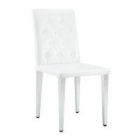 Lot de 4 chaises de salle à manger, style luxe européen, patins antidérapants et silencieux, 42x46x89 cm, Blanc+Argenté(m-8)