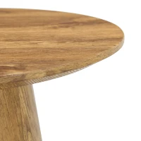 Table d'appoint ronde, patins feutre antidérapants et entretien facile, 50x50x48 cm, Couleur naturelle(m-9)