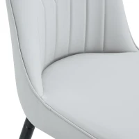Lot de 2 tabourets de bar, design moderne, repose-pieds et renfort croisé, 42x45x100 cm, Gris clair(m-9)