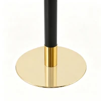 Table d'appoint ronde, plateau anti-rayures facile à nettoyer, 60x60x74 cm, Gris(m-7)