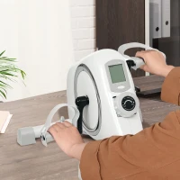 SPORTNOW Pedal Exerciser with Eight Level Magnetic Resistance, with Eight-Level Magnetic Resistance, White(m-10)