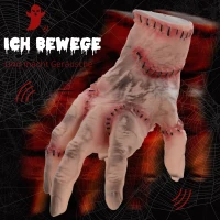 HOMCOM Horror Hand, Halloween Decor, geactiveerd met Geluid/Aanraking, beweeglijk, Geluid(m-5)