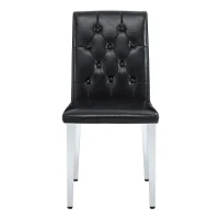 Lot de 4 chaises de salle à manger, style luxe européen, patins antidérapants et silencieux, 42x46x89 cm, Noir+Argent(m-2)