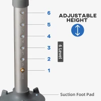 HOMCOM EVA Padded Shower Chair for the Elderly and Disabled, Height Adjustable Shower Stool with Back and Arms, 4 Suction Foot Pads, Blue(m-7)