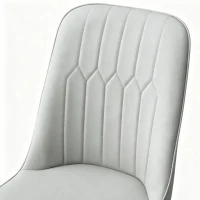 Lot de 2 chaises de salle à manger modernes, assise rembourrée, embouts antidérapants, 43x41.5x89 cm, Gris clair(m-9)