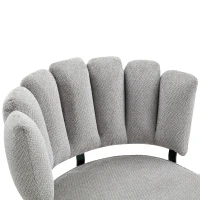 Lot de 2 chaises de salle à manger, mousse haute densité, patins antidérapants, 60x46x80 cm, Gris clair(m-5)