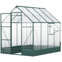 Outsunny kas voor in de tuin kweekkas tomatenhuis koude kas 250 x 190 x 219 cm(m-10)