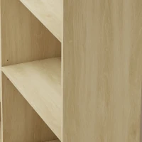 HOMCOM Bookcase with Open Storage, 6-Tier Bookshelf with Anti-Tipping Hardware, Oak(m-12)