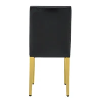 Lot de 4 chaises de salle à manger, style luxe européen, patins antidérapants et silencieux, 42x46x89 cm, Noir+Or(m-11)