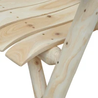 Outsunny Tuinstoel tuinzetel houten stoel hoge rug met armleuningen vurenhout natuur(m-8)