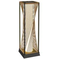 Outsunny Rattan Solar Garden Lights, Auto On/Off LED Floor Lamp, Sand Brown(m-1)