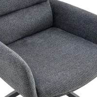 Chaise pivotante de salle, manger style luxe léger européen, lot de 2, patins antidérapants, 55x50x85 cm, Gris foncé(m-7)