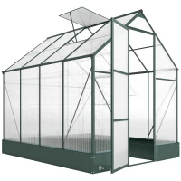 Outsunny kas voor in de tuin kweekkas tomatenhuis koude kas 250 x 190 x 219 cm(m-1)