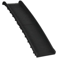 PawHut Rampa per Cani in Plastica PP, per Bagagliaio Inferiore a 75 cm, 155x39x14 cm, Nero(m-11)