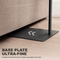 HOMCOM Lampadaire LED demi-lune rotative 350°, lampadaire sur pied salon dimmable 36 W, 7 températures de couleur, noir(m-7)