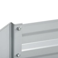 Outsunny Handige plantenbak, Ideaal voor het kweken, verzorgen en onderhouden, Verhoogde bed, Staal, Lichtgrijs(m-9)