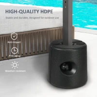 Outsunny HDPE Tent Weights Set of 4, Canopy Weights, Fill with Water or Sand, 48KG(m-7)