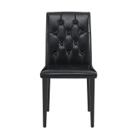 Lot de 4 chaises de salle à manger, style luxe européen, patins antidérapants et silencieux, 42x46x89 cm, Noir(m-2)
