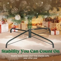 HOMCOM 8.2 ft Snow Frosted Christmas Tree Arch, Christmas Arch Doorway Decor with 2100 Tips and 96 Pinecones, Artificial Xmas Tree with Metal Stand for Indoor, Green(m-8)