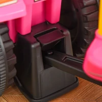 HOMCOM Ride-On Tractor, Toddler Walker, Foot-to-Floor Slide, for Ages 1-3 Years - Pink(m-9)