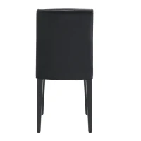 Lot de 4 chaises de salle à manger, style luxe européen, patins antidérapants et silencieux, 42x46x89 cm, Noir(m-11)
