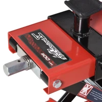 DURHAND Cavalletto Alzamoto a Forbice, Sollevatore Moto, Cavalletto Moto Centrale Regolabile Fino 500kg in Metallo Rosso(m-9)