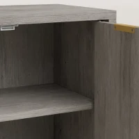HOMCOM Sideboard Cabinet, Modern Storage Cabinet with 3 Doors and Adjustable Shelves for Living Room, Dining Room, Grey(m-13)