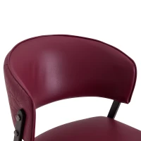 Chaise de salle à manger moderne rembourrée, design épuré, dossier ergonomique, 51x49x78 cm, Rouge(m-5)