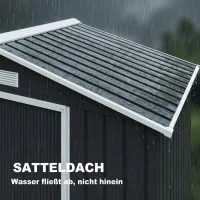 Outsunny Gereedschapschuur Tuinschuur Metaal kolengrijs(m-7)
