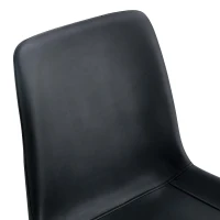Lot de 4 chaises de salle à manger en similicuir, design moderne, embouts antidérapants, 50x47x83 cm, Noir(m-10)