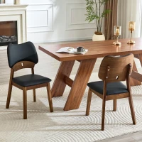 Lot de 2 chaises de salle, design papillon, confortable et facile d'entretien, 51x43x87.5 cm, Noir(m-1)